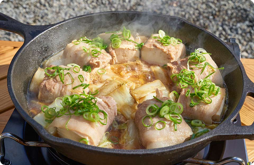 豆腐の肉巻き鍋