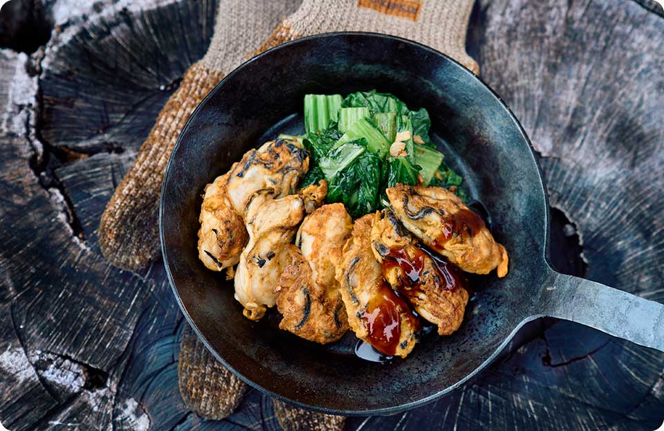 牡蠣の和風ピカタ