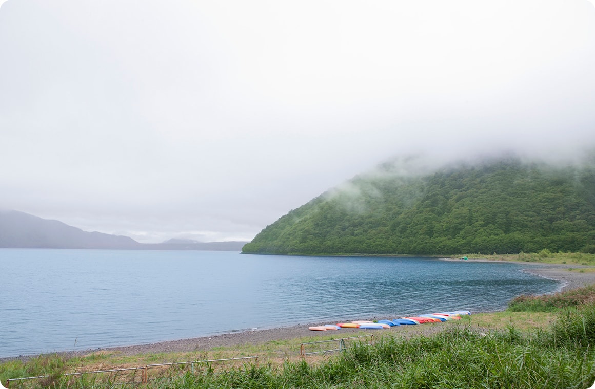 あいにくの曇り空