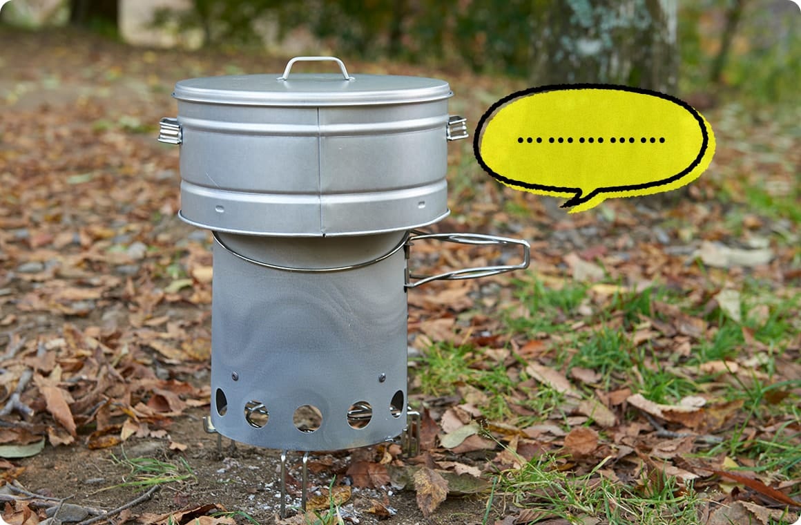 火をつけ、中火にします。