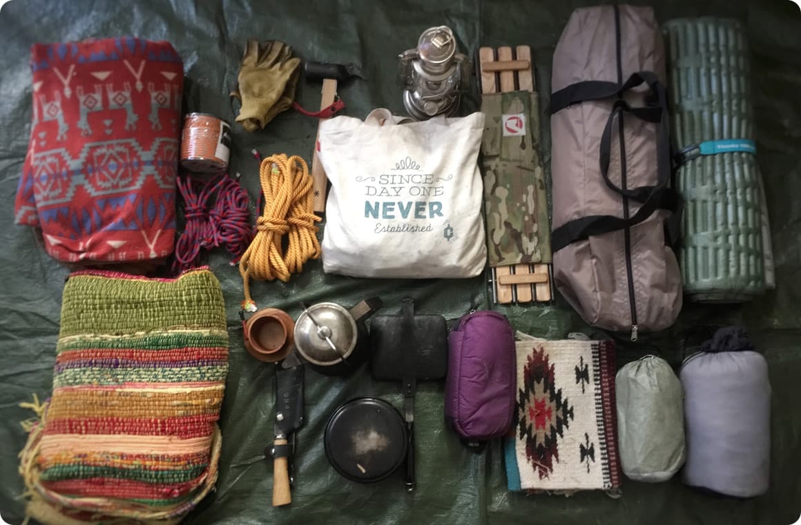 今回持っていった主なキャンプ道具