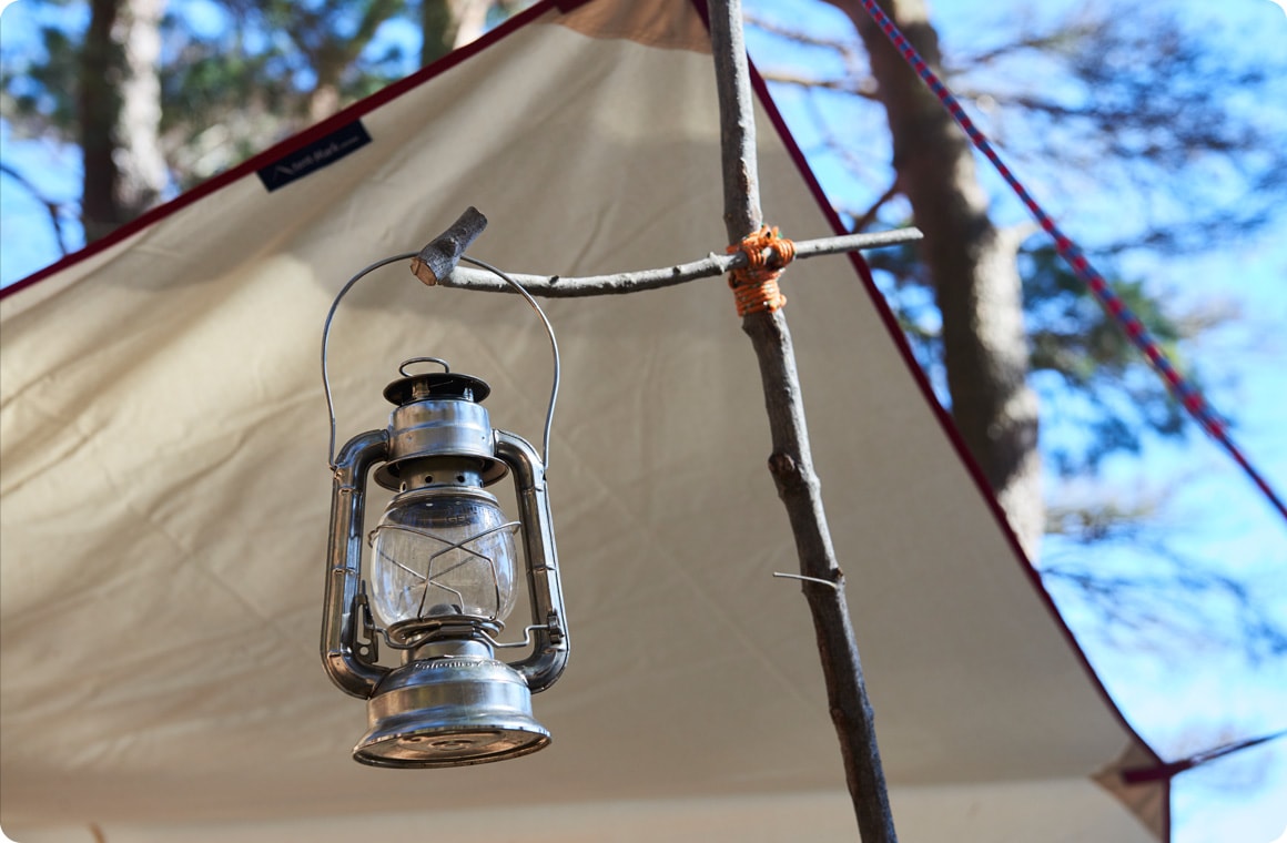 「巻き結び」×「スクエア・ラッシング」