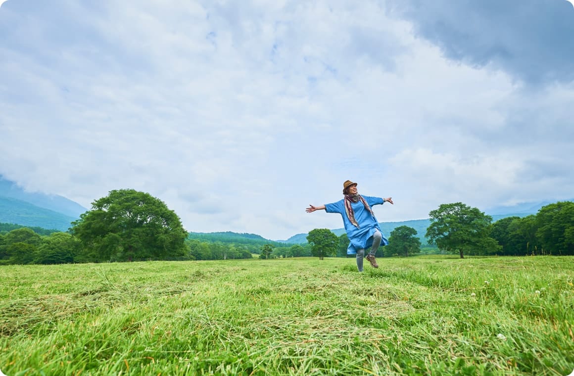 夏の高原の画像