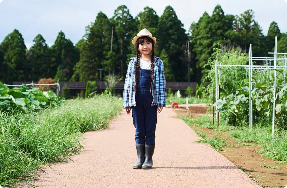 収穫体験をするときの服装の画像