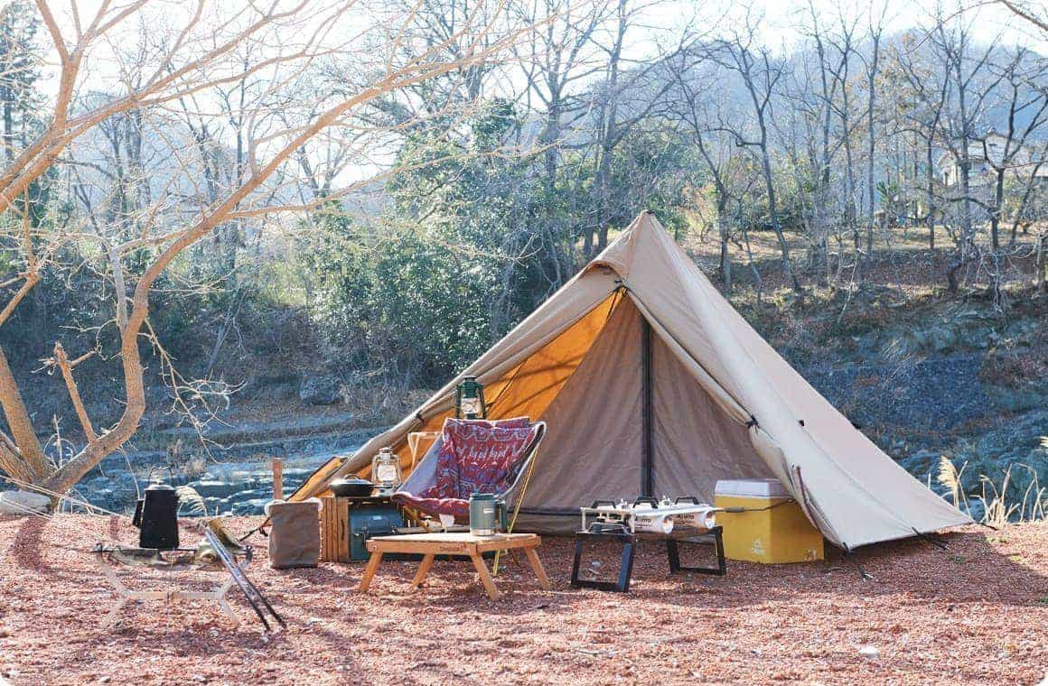 夕方前に撮ったテントサイトの写真