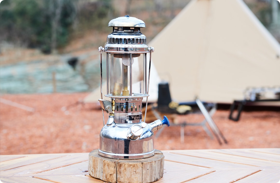 ランタンを真ん中に写した写真