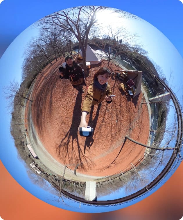 360度カメラで撮影した画像