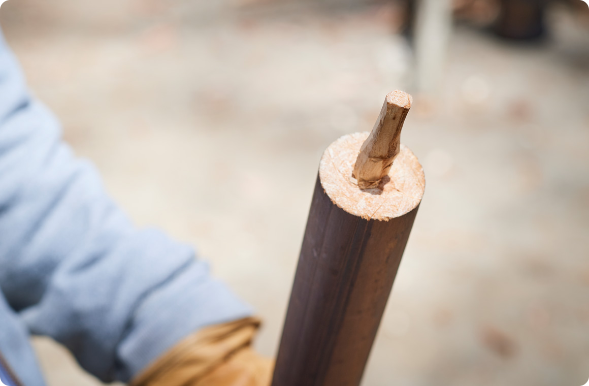 完成した杭の画像