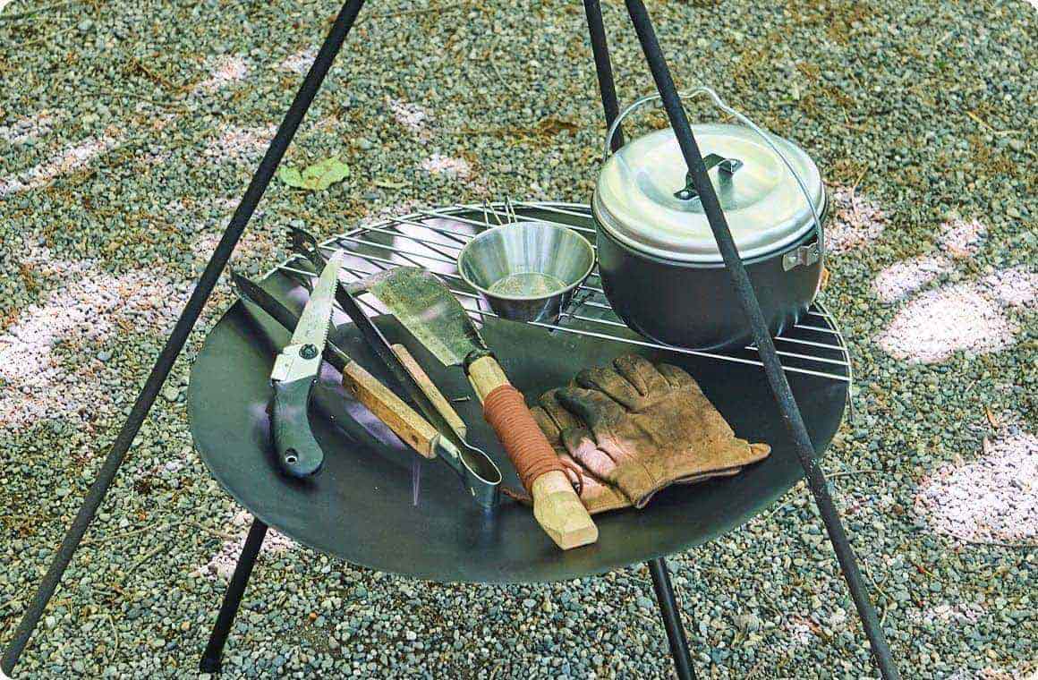焚き火炊飯に必要な道具の画像