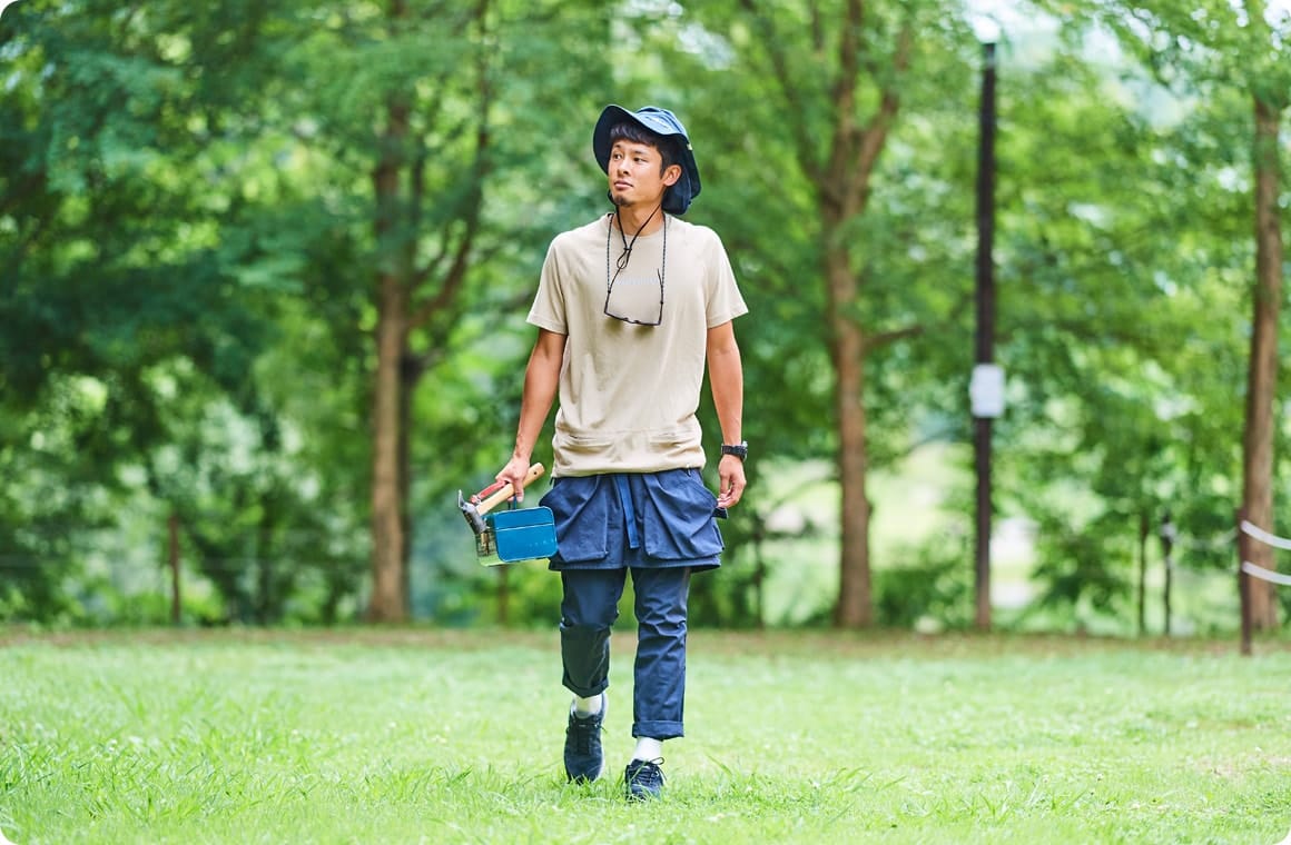 男性のコーディネートの例