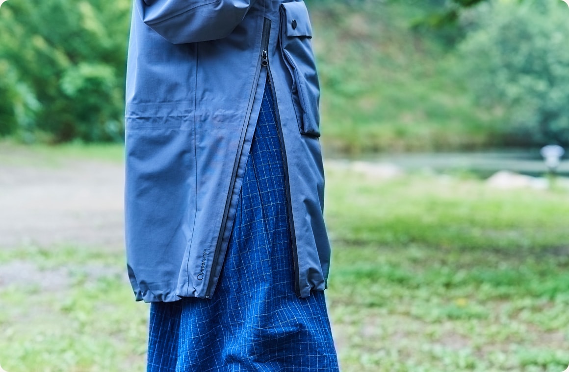 ポンチョのチャックの画像