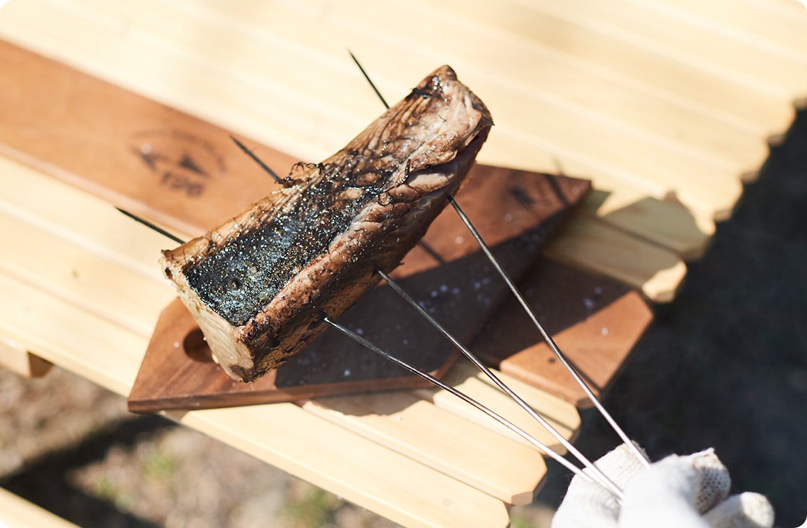 焼き上がったカツオの画像