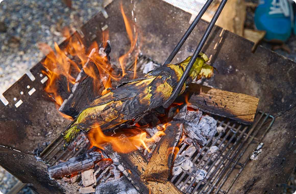 焼きとうもろこしの画像