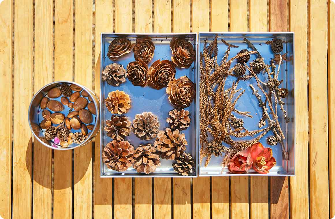 中に素材を入れる