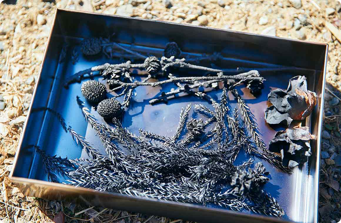 炭化の作業は完了