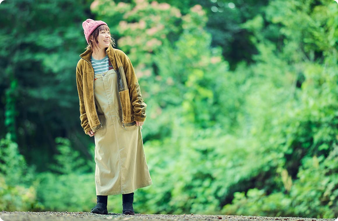 女性のコーディネートの例