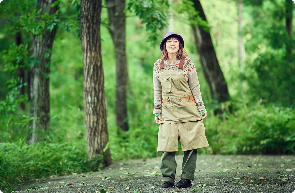 女性のコーディネートの例
