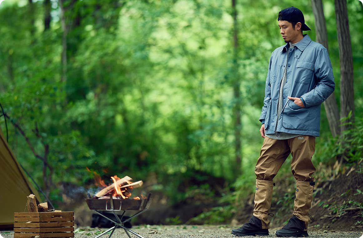 男性のコーディネートの例