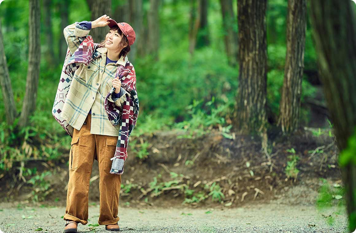 女性のコーディネートの例