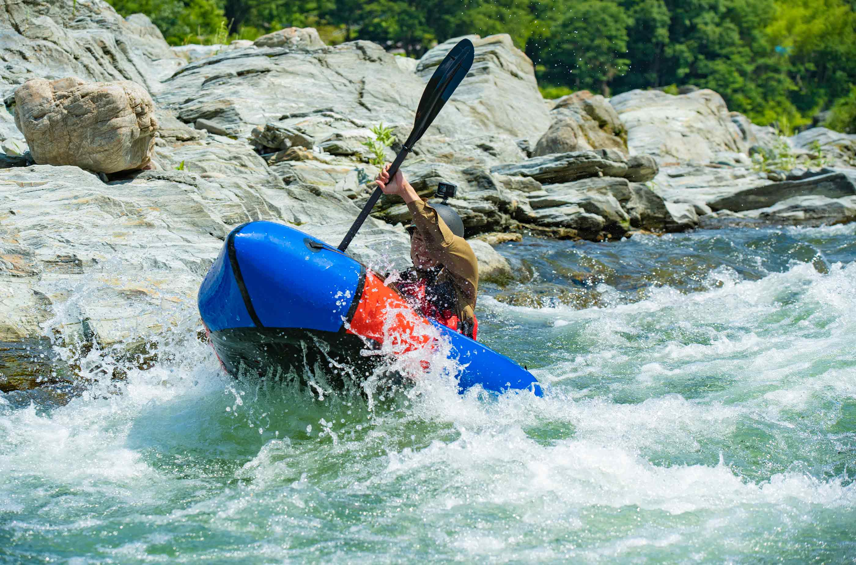 船から落ちることを“沈（ちん）”と言うが、特にこういった流れの激しい場所はコース取りが難しく、“沈する”可能性が高い