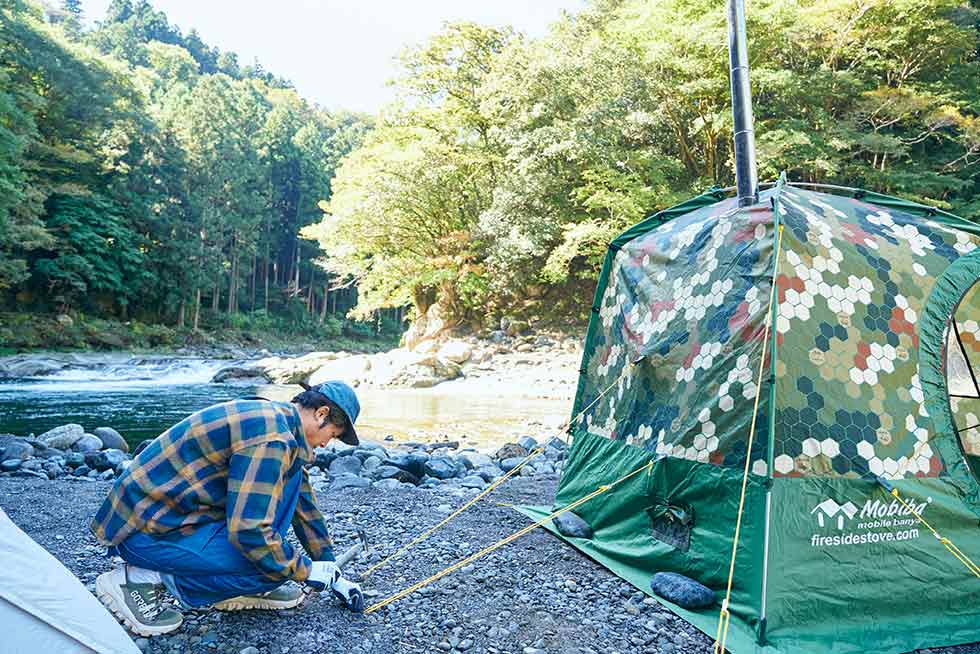 ガイロープを張っていく