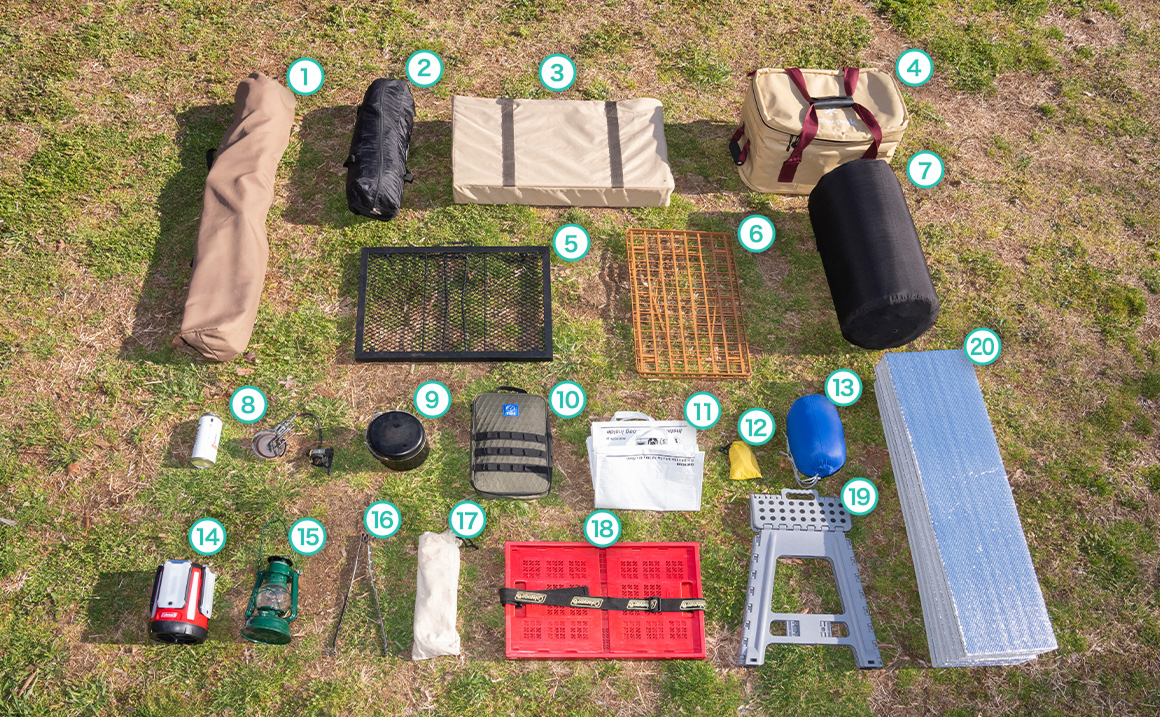 キャンプ道具一覧