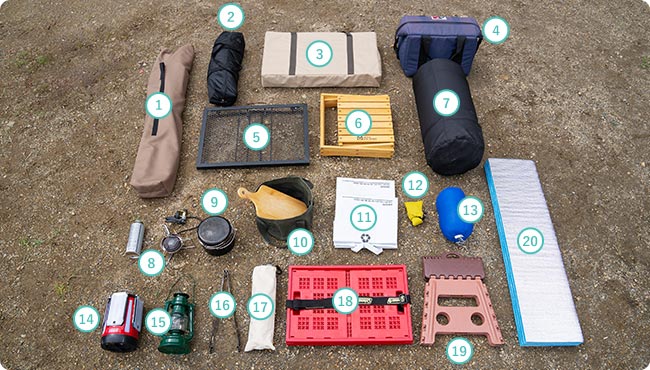 キャンプ道具一覧