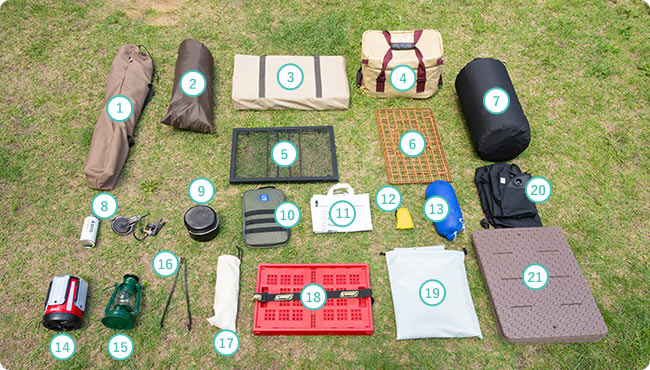 キャンプ道具一覧