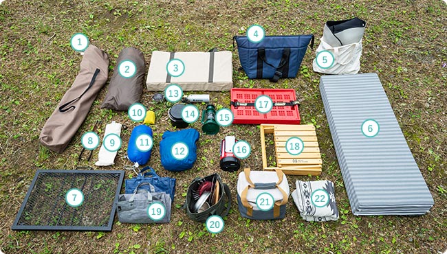 キャンプ道具一覧