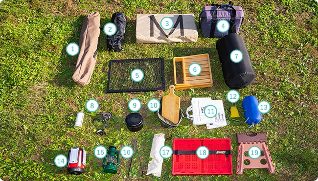 キャンプ道具一覧