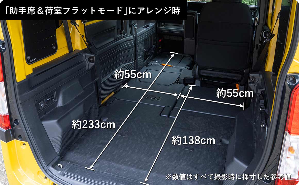 N-VANの車中泊の使い勝手1