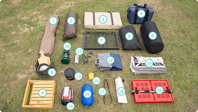 キャンプ道具一覧