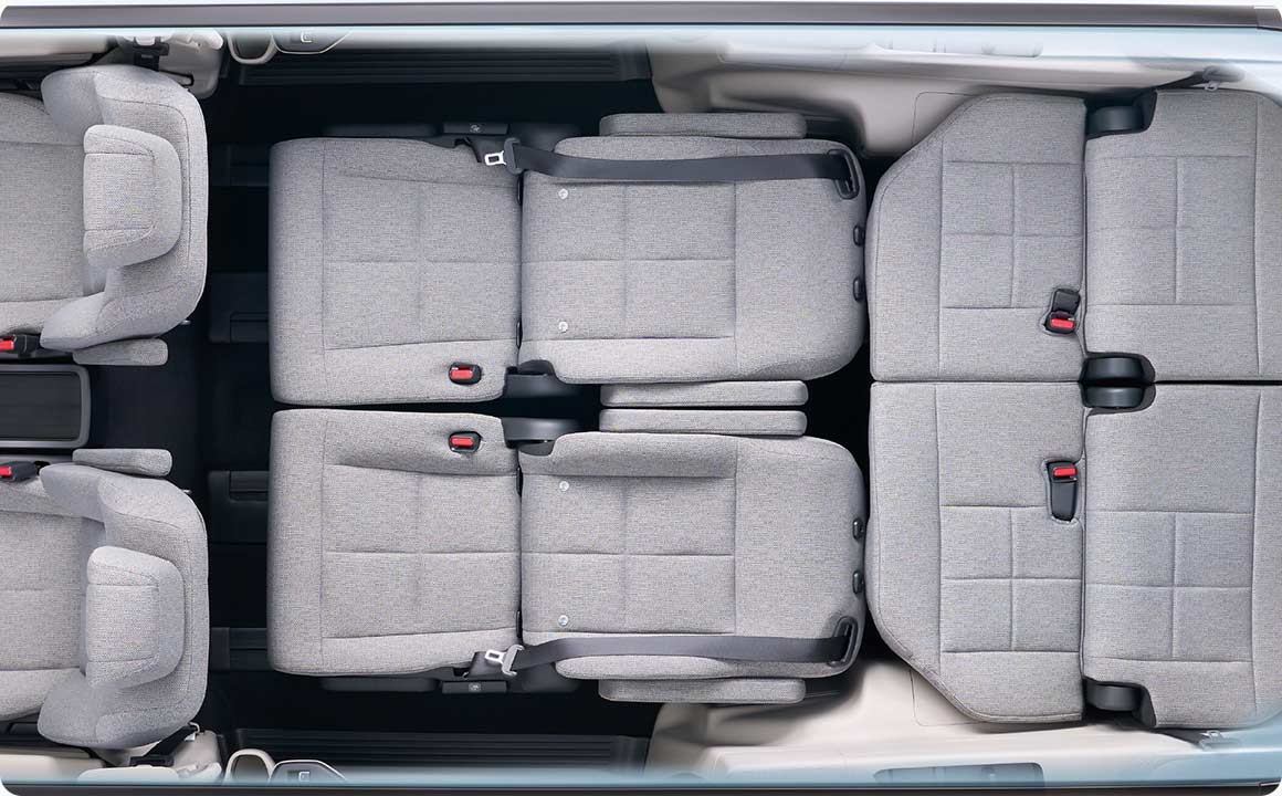 キャプテンシートでも隙間なくアレンジ可能！