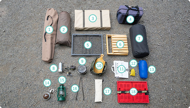 キャンプ道具一覧