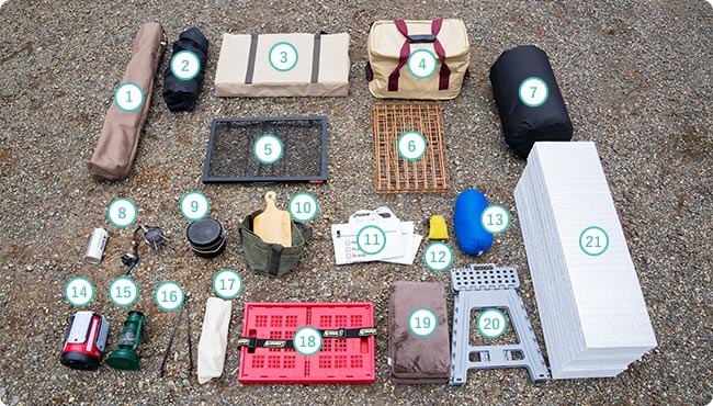 キャンプ道具一覧