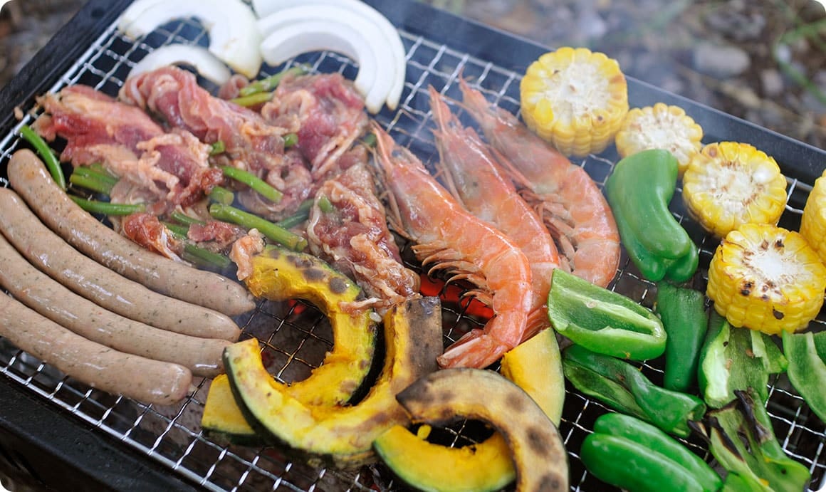 バーベキューのようす