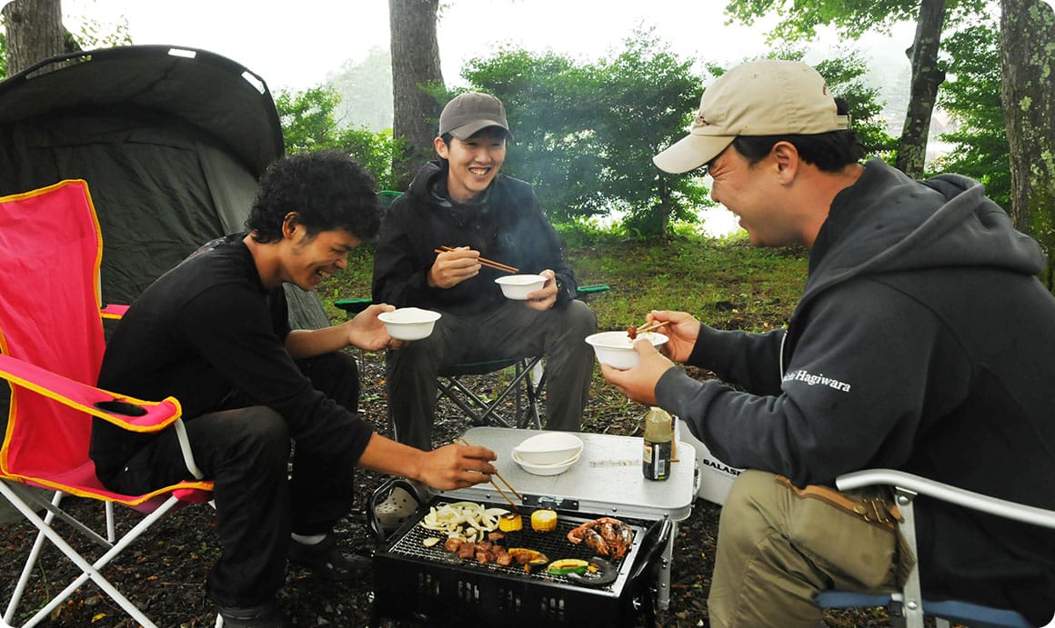 バーべーキューで頼んでる様子