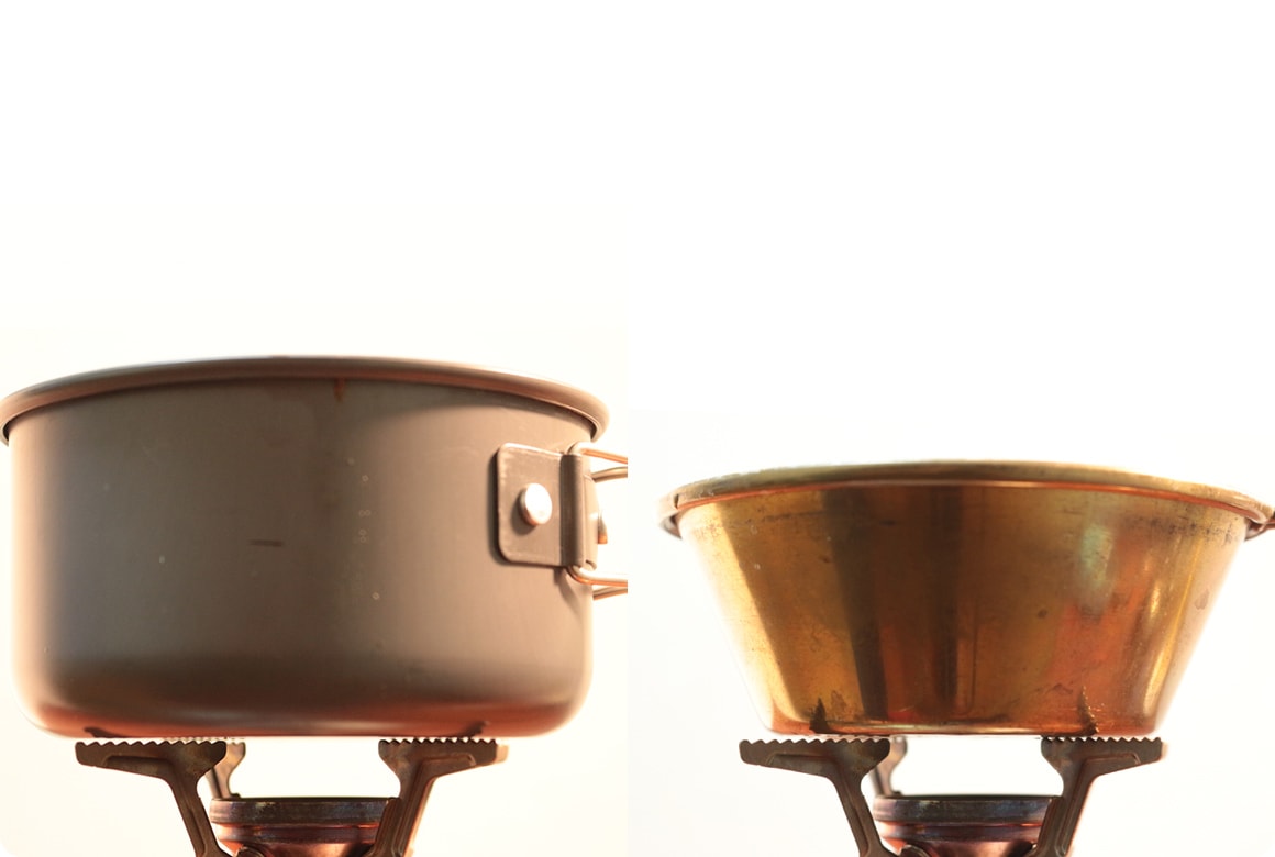 250mlのOD缶と収納できるアルミクッカーの蓋（＝小鍋）