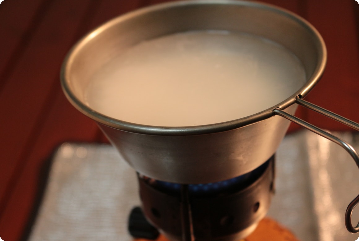 シェラカップで 上手にごはんを炊くには？