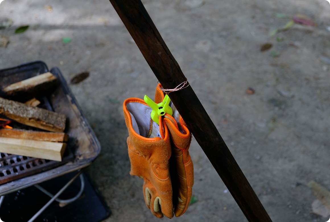 グローブの保管場所