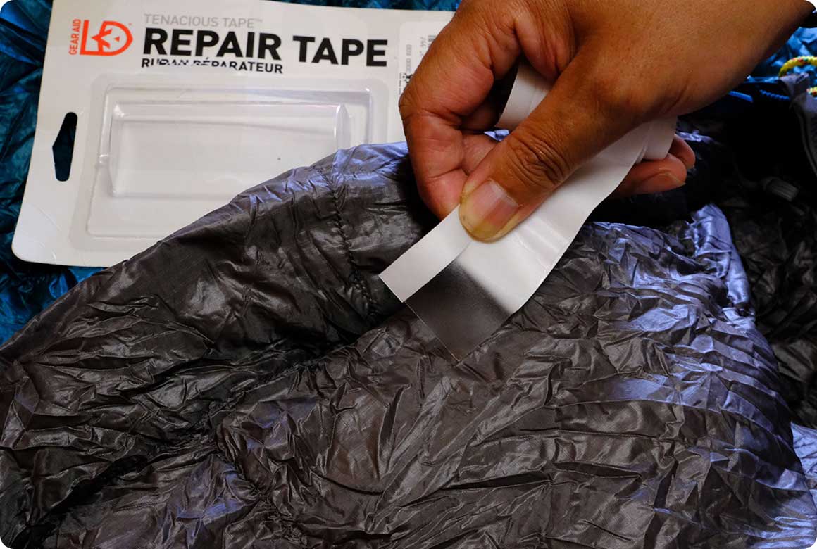 傷や破れを補修