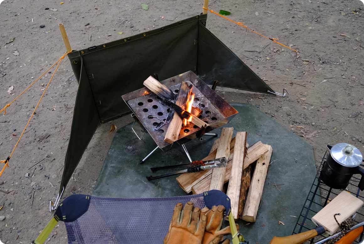 焚き火陣幕