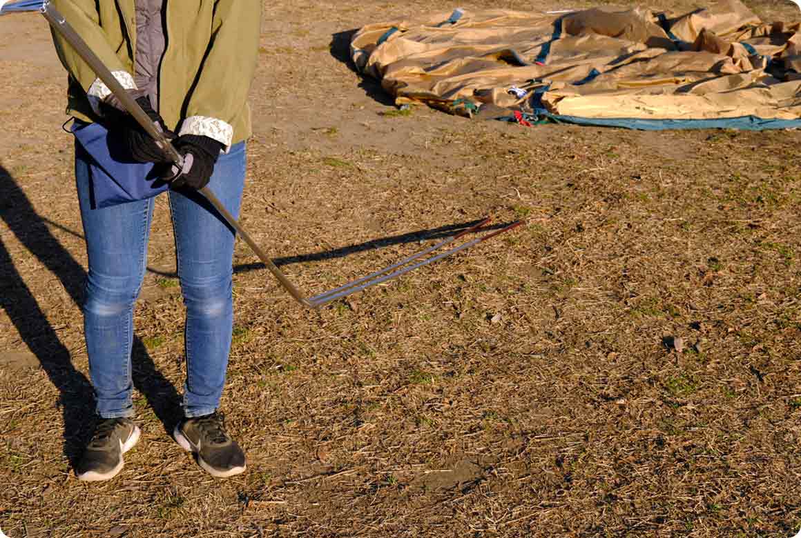 撤収のコツはドームテントと同じ