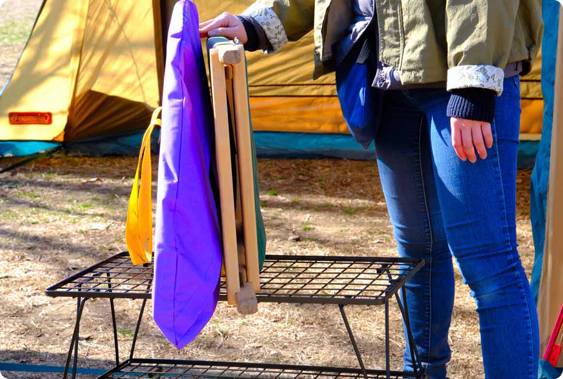 薄く収納できるタイプ