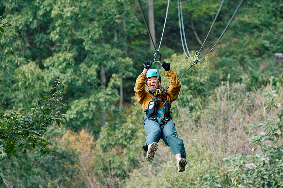 森のジップライン ムササビ