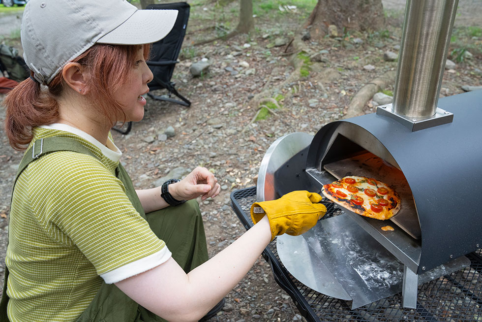 ピザ作りの様子