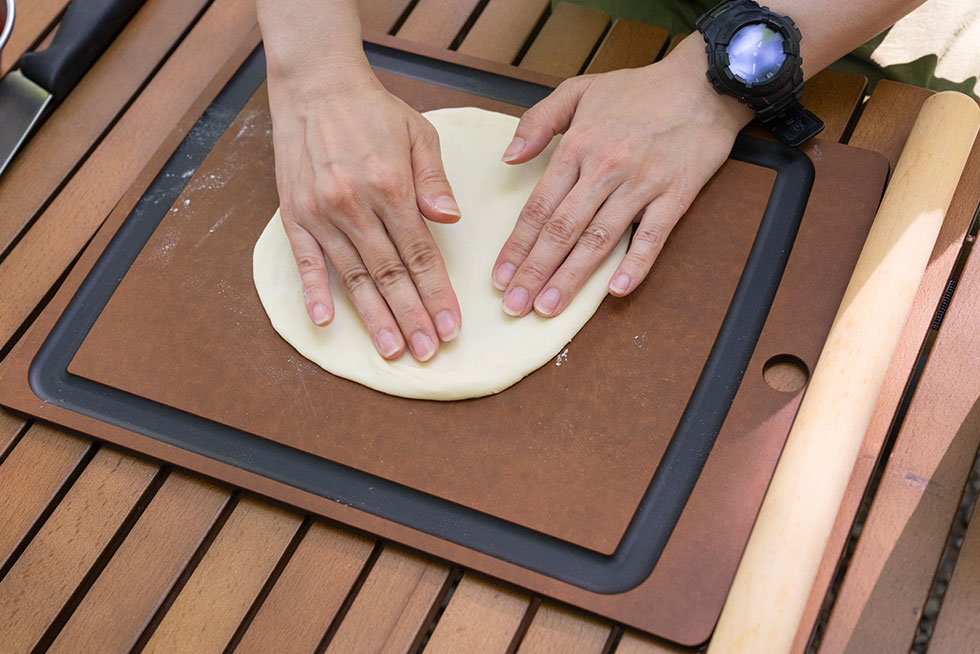 ピザ作りの様子