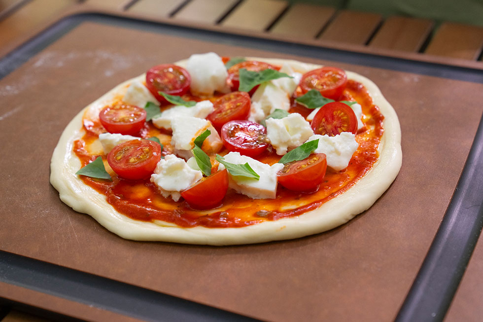 ピザ作りの様子