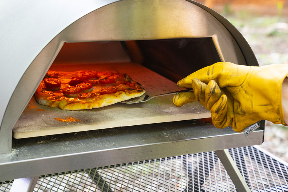 ピザ作りの様子