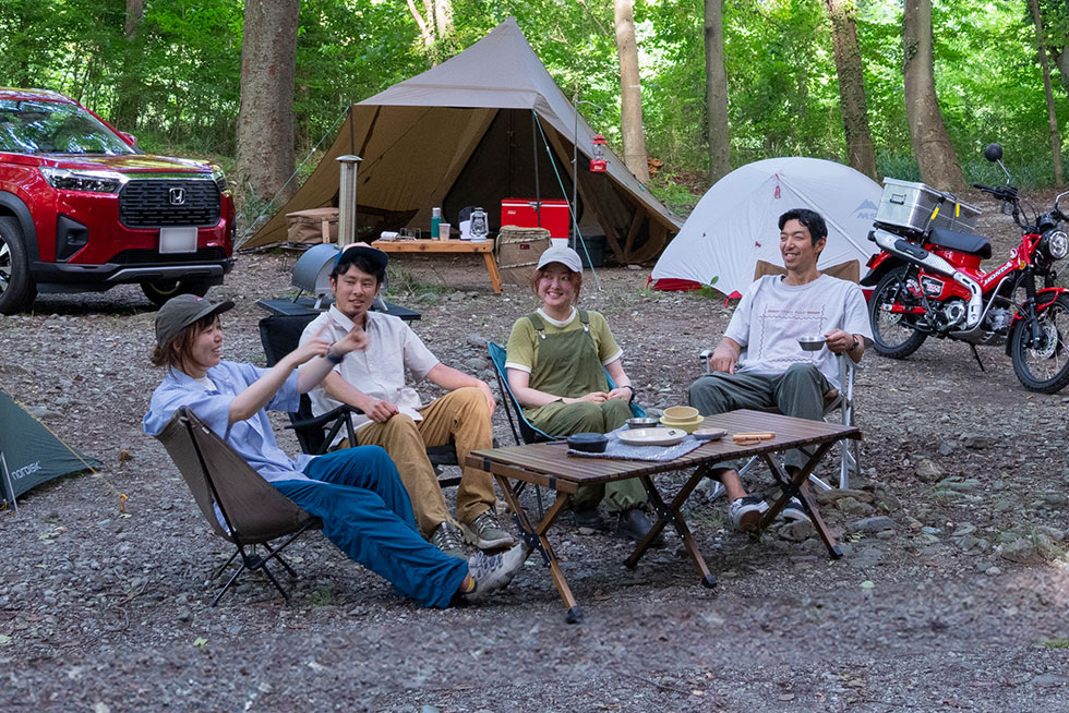 設営後の楽しいひととき